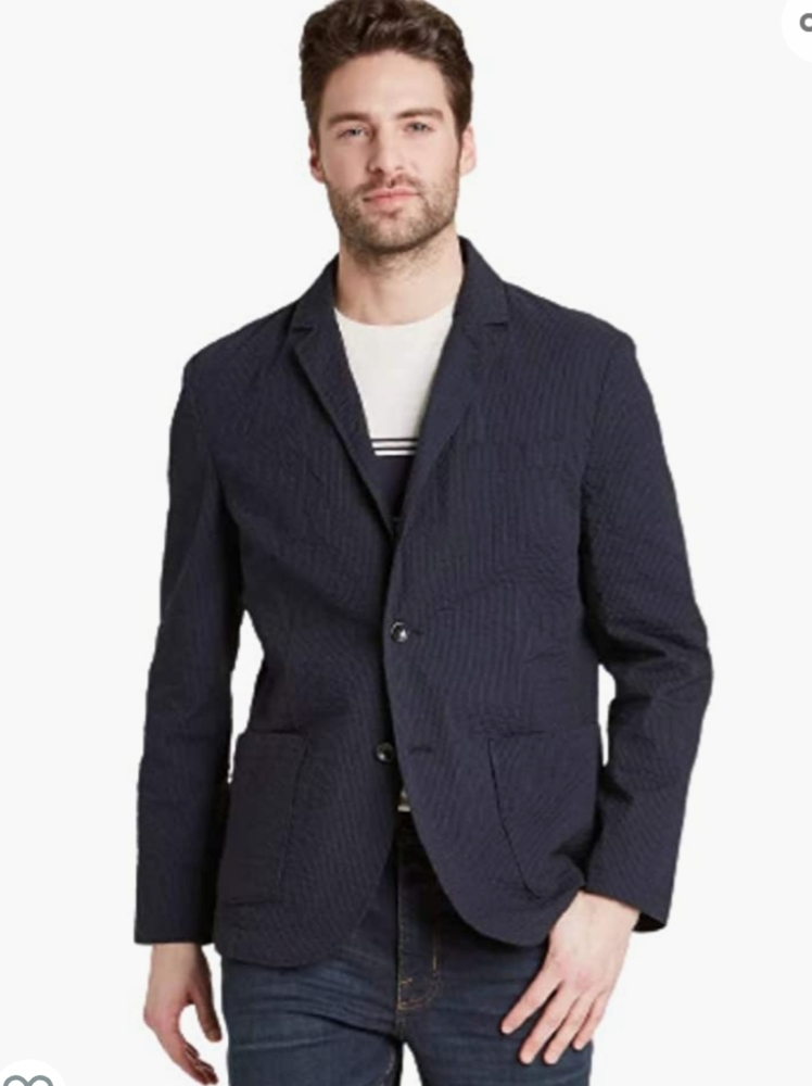 Goodfellow & Co Navy/Black Seesucker Suitcoat